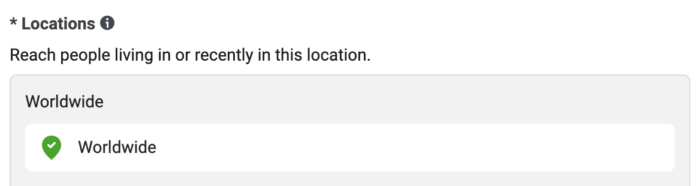 Worldwide Targeting